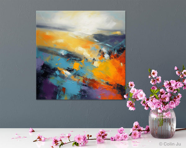Acrylic Painting for Living Room, Heavy Texture Painting, Contemporary Abstract Artwork, Oversized Wall Art Paintings, Original Modern Paintings on Canvas-artworkcanvas