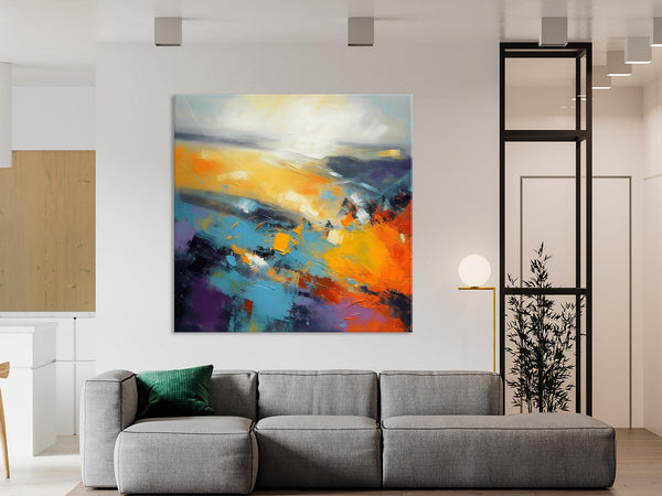 Acrylic Painting for Living Room, Heavy Texture Painting, Contemporary Abstract Artwork, Oversized Wall Art Paintings, Original Modern Paintings on Canvas-artworkcanvas