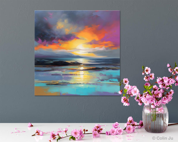 Large Art Painting for Living Room, Original Landscape Canvas Art, Contemporary Acrylic Painting on Canvas, Oversized Landscape Wall Art Paintings-artworkcanvas
