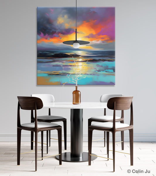 Large Art Painting for Living Room, Original Landscape Canvas Art, Contemporary Acrylic Painting on Canvas, Oversized Landscape Wall Art Paintings-artworkcanvas