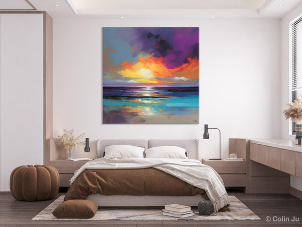 Contemporary Acrylic Painting on Canvas, Large Art Painting for Living Room, Original Landscape Canvas Art, Oversized Landscape Wall Art Paintings-artworkcanvas