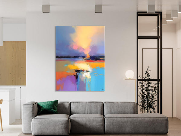 Canvas Painting for Bedroom, Landscape Canvas Painting, Abstract Landscape Painting, Original Landscape Art, Large Wall Art Paintings for Living Room