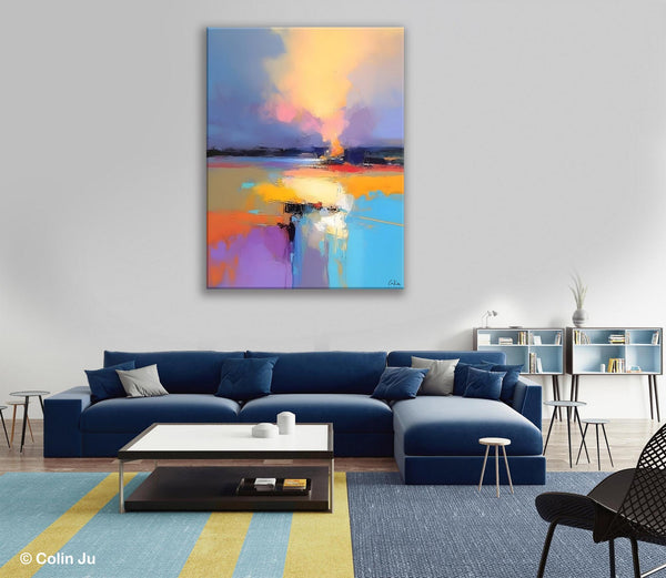 Canvas Painting for Bedroom, Landscape Canvas Painting, Abstract Landscape Painting, Original Landscape Art, Large Wall Art Paintings for Living Room