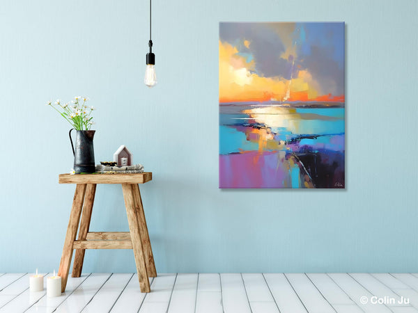 Original Modern Wall Art Painting, Canvas Painting for Living Room, Abstract Landscape Paintings, Oversized Contemporary Abstract Artwork-artworkcanvas