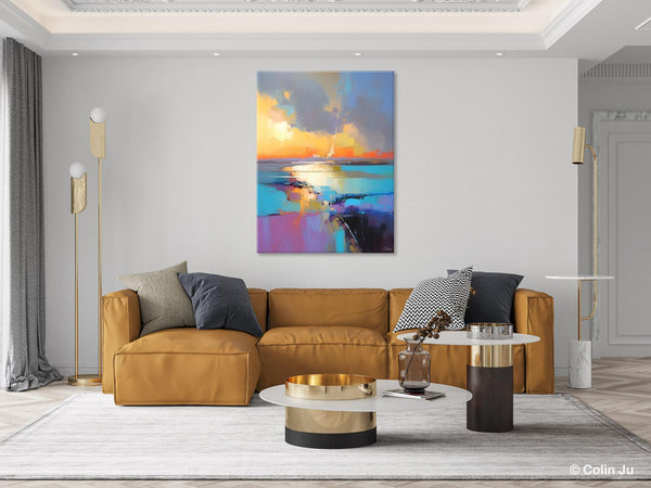 Original Modern Wall Art Painting, Canvas Painting for Living Room, Abstract Landscape Paintings, Oversized Contemporary Abstract Artwork