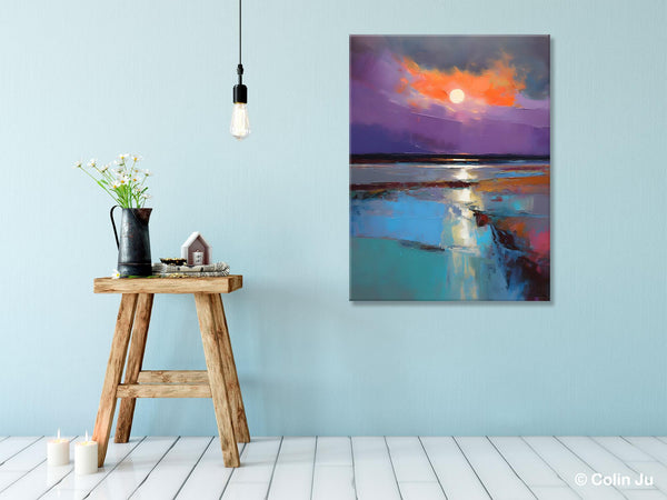 Extra Large Modern Wall Art, Landscape Canvas Paintings for Dining Room, Oil Painting on Canvas, Original Landscape Abstract Painting-artworkcanvas