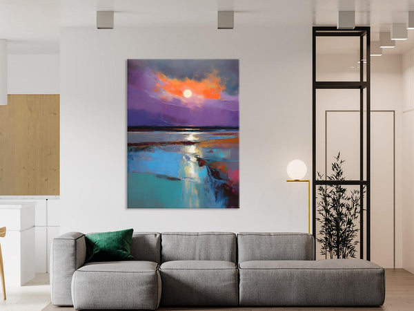 Extra Large Modern Wall Art, Landscape Canvas Paintings for Dining Room, Oil Painting on Canvas, Original Landscape Abstract Painting-artworkcanvas