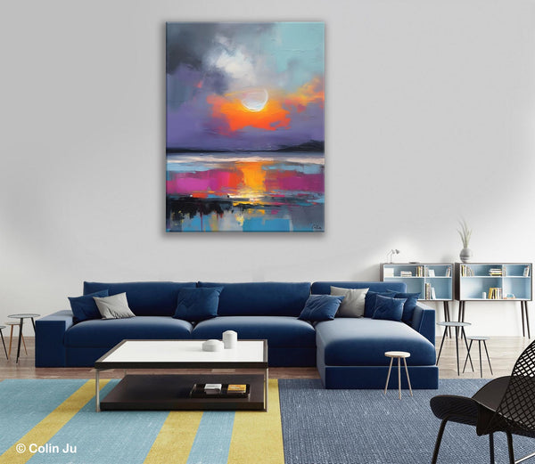 Contemporary Canvas Wall Art, Abstract Paintings for Bedroom, Original Hand Painted Oil Paintings, Canvas Paintings Behind Sofa, Buy Paintings Online-artworkcanvas