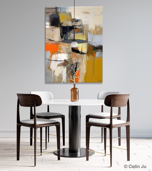 Acrylic Abstract Painting Behind Sofa, Large Painting on Canvas, Living Room Wall Art Paintings, Original Abstract Painting on Canvas