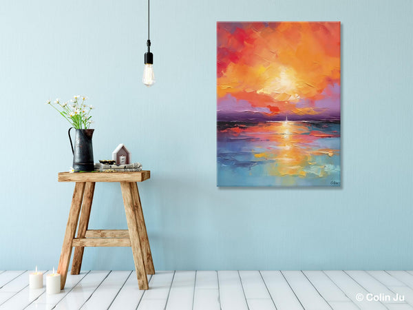 Modern Landscape Paintings, Oversized Contemporary Canvas Paintings, Extra Large Canvas Painting for Living Room, Original Canvas Wall Art