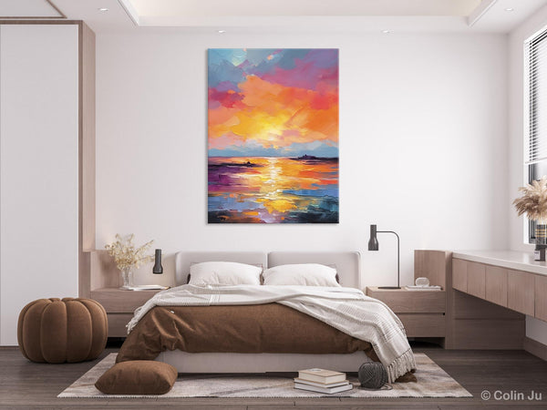 Hand Painted Canvas Art, Abstract Landscape Artwork, Original Landscape Painting on Canvas, Contemporary Wall Art Paintings, Huge Canvas Art-artworkcanvas