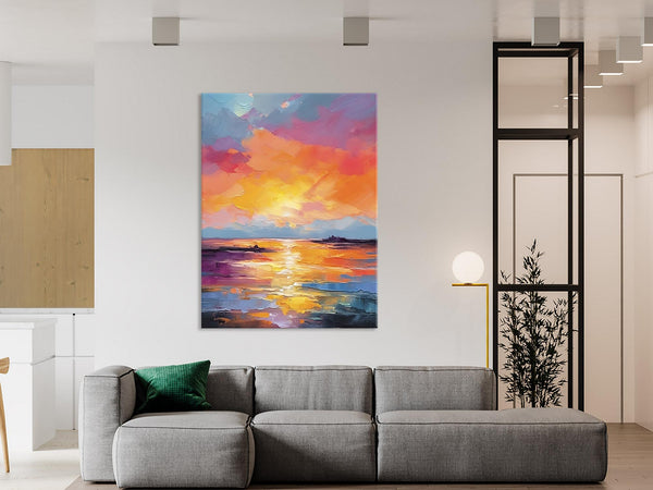 Hand Painted Canvas Art, Abstract Landscape Artwork, Original Landscape Painting on Canvas, Contemporary Wall Art Paintings, Huge Canvas Art-artworkcanvas