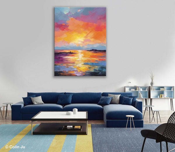 Hand Painted Canvas Art, Abstract Landscape Artwork, Original Landscape Painting on Canvas, Contemporary Wall Art Paintings, Huge Canvas Art-artworkcanvas