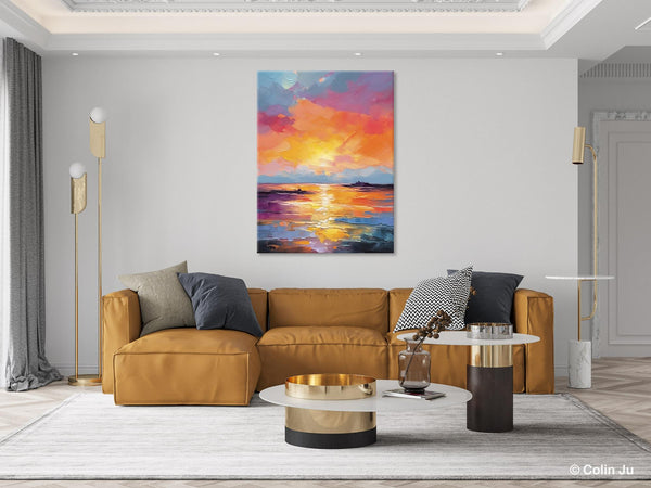 Hand Painted Canvas Art, Abstract Landscape Artwork, Original Landscape Painting on Canvas, Contemporary Wall Art Paintings, Huge Canvas Art-artworkcanvas