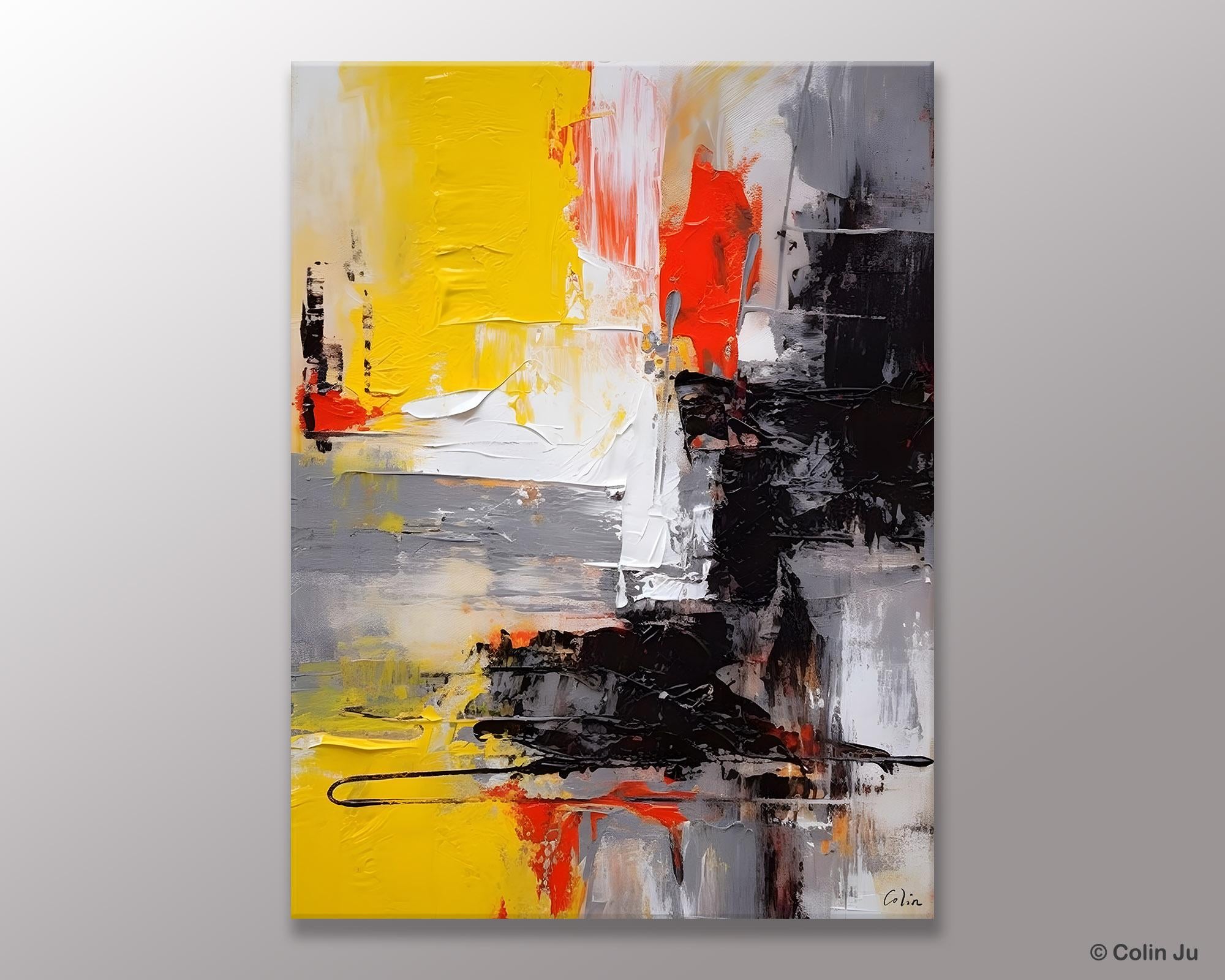 Original Abstract Art, Contemporary Acrylic Painting, Hand Painted Canvas Art, Modern Wall Art Ideas for Dining Room, Large Canvas Paintings-artworkcanvas