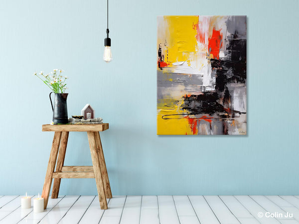 Original Abstract Art, Contemporary Acrylic Painting, Hand Painted Canvas Art, Modern Wall Art Ideas for Dining Room, Large Canvas Paintings-artworkcanvas