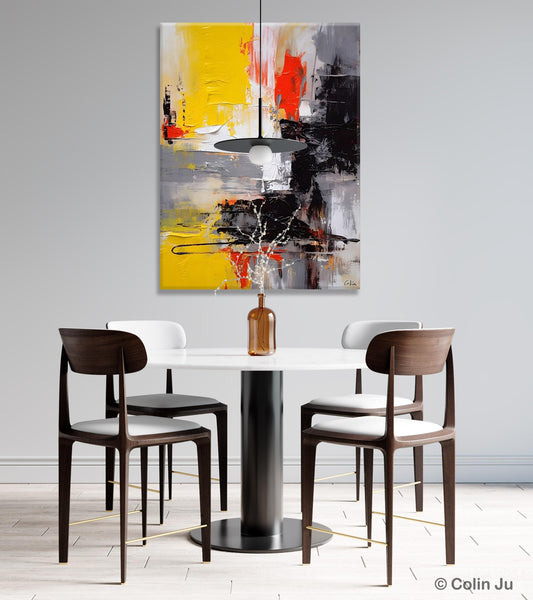 Original Abstract Art, Contemporary Acrylic Painting, Hand Painted Canvas Art, Modern Wall Art Ideas for Dining Room, Large Canvas Paintings