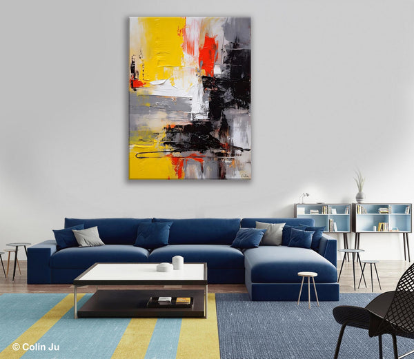 Original Abstract Art, Contemporary Acrylic Painting, Hand Painted Canvas Art, Modern Wall Art Ideas for Dining Room, Large Canvas Paintings-artworkcanvas