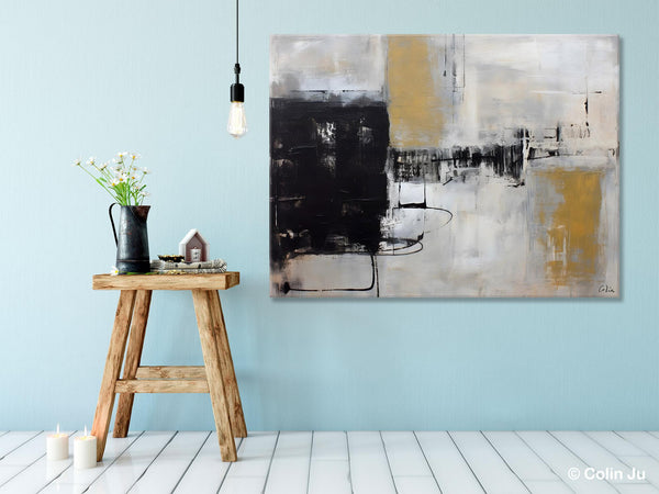 Simple Modern Art, Contemporary Acrylic Paintings, Oversized Paintings on Canvas, Large Original Abstract Wall Art, Large Canvas Paintings for Bedroom-artworkcanvas