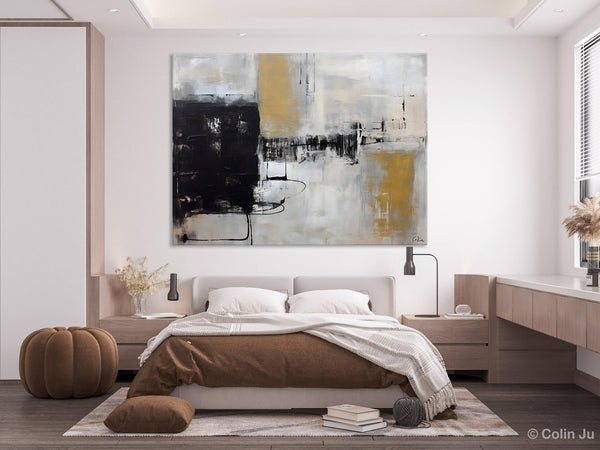 Simple Modern Art, Contemporary Acrylic Paintings, Oversized Paintings on Canvas, Large Original Abstract Wall Art, Large Canvas Paintings for Bedroom-artworkcanvas