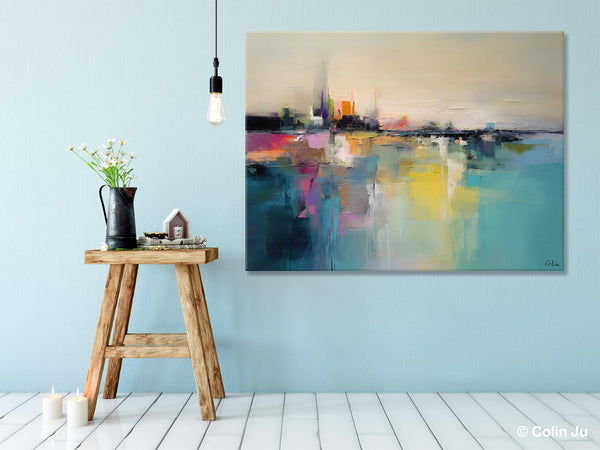 Acrylic Painting on Canvas, Original Landscape Paintings, Landscape Canvas Paintings for Living Room, Extra Large Modern Wall Art Paintings-artworkcanvas