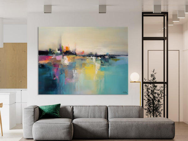 Acrylic Painting on Canvas, Original Landscape Paintings, Landscape Canvas Paintings for Living Room, Extra Large Modern Wall Art Paintings-artworkcanvas