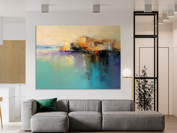Original Landscape Paintings, Landscape Canvas Paintings for Living Room, Acrylic Painting on Canvas, Extra Large Modern Wall Art Paintings
