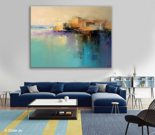 Original Landscape Paintings, Landscape Canvas Paintings for Living Room, Acrylic Painting on Canvas, Extra Large Modern Wall Art Paintings