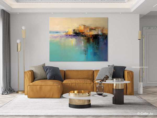 Original Landscape Paintings, Landscape Canvas Paintings for Living Room, Acrylic Painting on Canvas, Extra Large Modern Wall Art Paintings