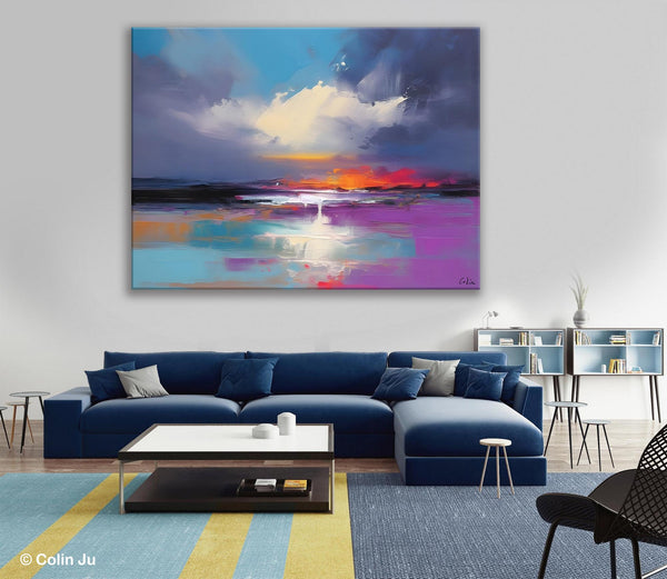 Living Room Abstract Paintings, Large Landscape Canvas Paintings, Buy Art Online, Original Landscape Abstract Painting, Simple Wall Art Ideas