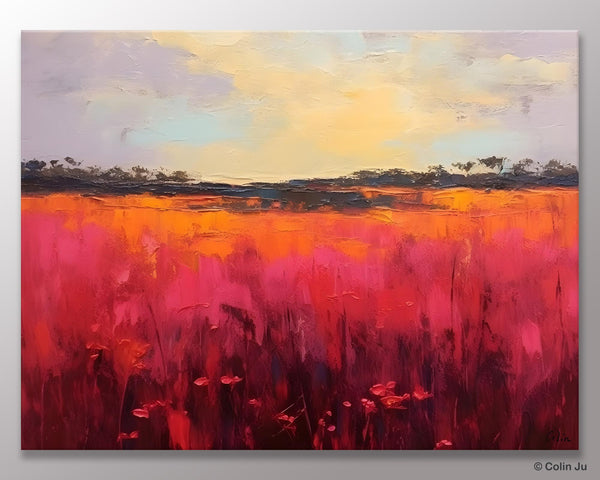 Oversized Modern Wall Art Paintings, Original Landscape Paintings, Modern Acrylic Artwork on Canvas, Large Abstract Painting for Living Room