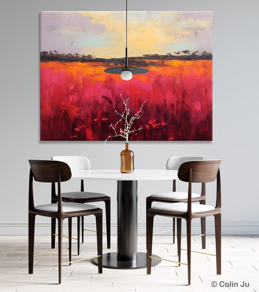 Oversized Modern Wall Art Paintings, Original Landscape Paintings, Modern Acrylic Artwork on Canvas, Large Abstract Painting for Living Room