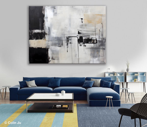 Modern Paintings for Bedroom, Living Room Wall Canvas Painting, Extra Large Abstract Artwork, Original Hand Painted Acrylic Painting