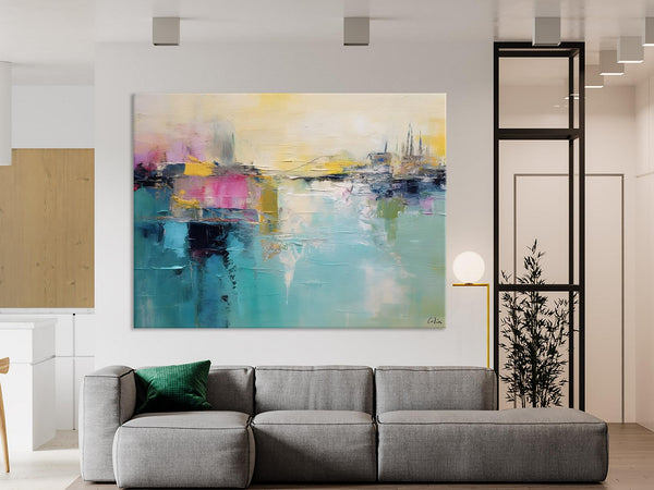 Acrylic Paintings Behind Sofa, Abstract Paintings for Bedroom, Contemporary Canvas Wall Art, Original Hand Painted Canvas Art, Buy Paintings Online-artworkcanvas