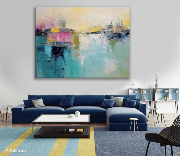 Acrylic Paintings Behind Sofa, Abstract Paintings for Bedroom, Contemporary Canvas Wall Art, Original Hand Painted Canvas Art, Buy Paintings Online-artworkcanvas