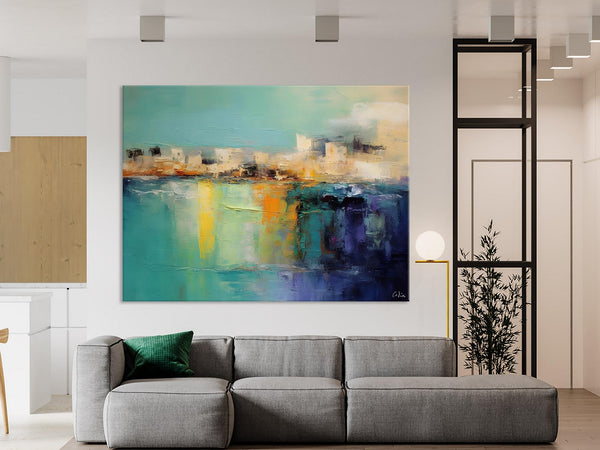 Contemporary Canvas Wall Art, Original Hand Painted Canvas Art, Acrylic Paintings Behind Sofa, Abstract Paintings for Bedroom, Buy Paintings Online-artworkcanvas