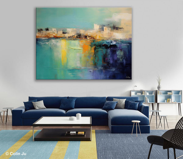 Contemporary Canvas Wall Art, Original Hand Painted Canvas Art, Acrylic Paintings Behind Sofa, Abstract Paintings for Bedroom, Buy Paintings Online-artworkcanvas
