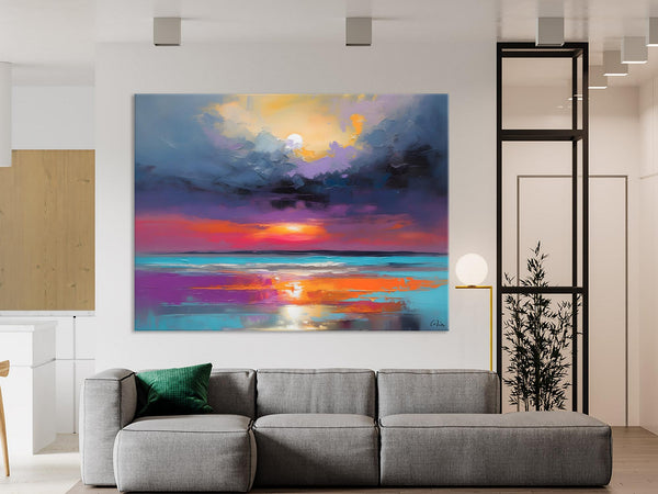 Original Abstract Art, Hand Painted Canvas Art, Large Abstract Painting for Living Room, Landscape Canvas Art, Large Landscape Acrylic Art-artworkcanvas