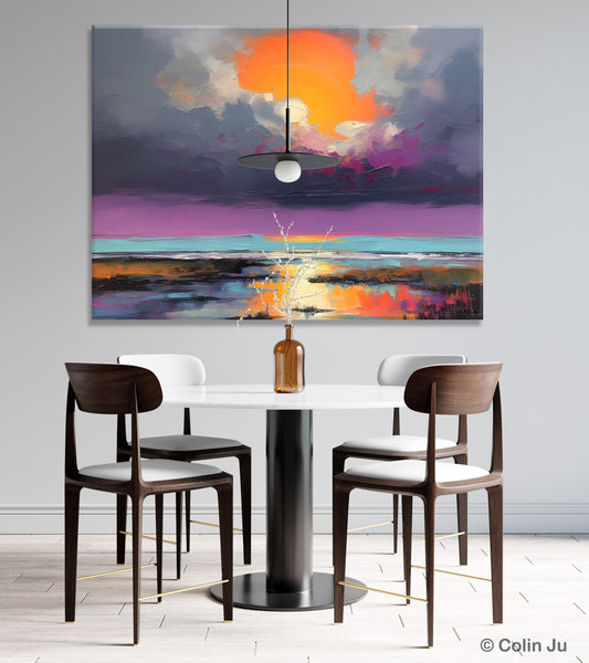 Heavy Texture Paintings, Original Landscape Painting, Large Landscape Painting for Living Room, Bedroom Wall Art Ideas, Modern Paintings for Dining Room