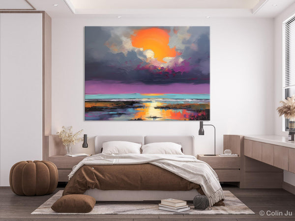 Heavy Texture Paintings, Original Landscape Painting, Large Landscape Painting for Living Room, Bedroom Wall Art Ideas, Modern Paintings for Dining Room
