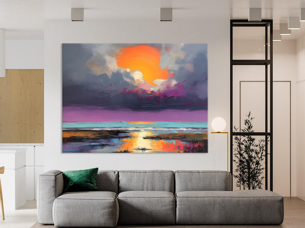 Heavy Texture Paintings, Original Landscape Painting, Large Landscape Painting for Living Room, Bedroom Wall Art Ideas, Modern Paintings for Dining Room
