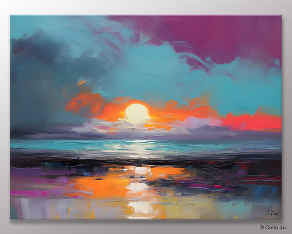 Contemporary Wall Art Paintings, Abstract Landscape Paintings for Living Room, Landscape Canvas Art, Large Acrylic Paintings on Canvas