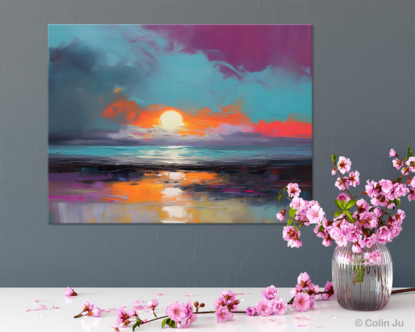 Contemporary Wall Art Paintings, Abstract Landscape Paintings for Living Room, Landscape Canvas Art, Large Acrylic Paintings on Canvas-artworkcanvas
