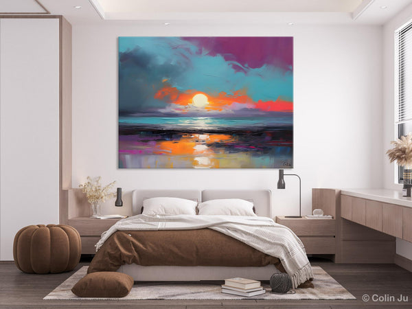 Contemporary Wall Art Paintings, Abstract Landscape Paintings for Living Room, Landscape Canvas Art, Large Acrylic Paintings on Canvas