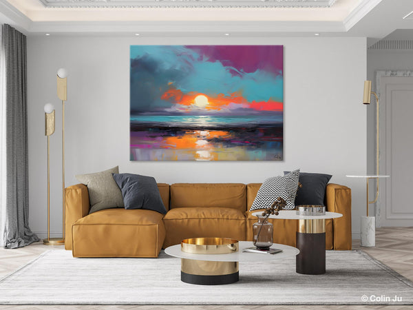 Contemporary Wall Art Paintings, Abstract Landscape Paintings for Living Room, Landscape Canvas Art, Large Acrylic Paintings on Canvas-artworkcanvas