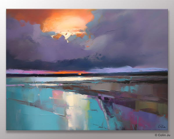 Original Landscape Oil Painting, Large Landscape Painting for Living Room, Bedroom Wall Art Ideas, Large Paintings for Dining Room