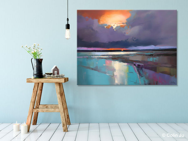Original Landscape Oil Painting, Large Landscape Painting for Living Room, Bedroom Wall Art Ideas, Large Paintings for Dining Room