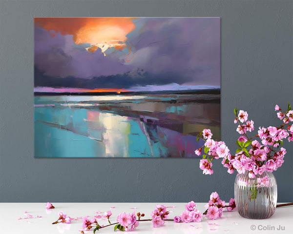 Original Landscape Oil Painting, Large Landscape Painting for Living Room, Bedroom Wall Art Ideas, Large Paintings for Dining Room