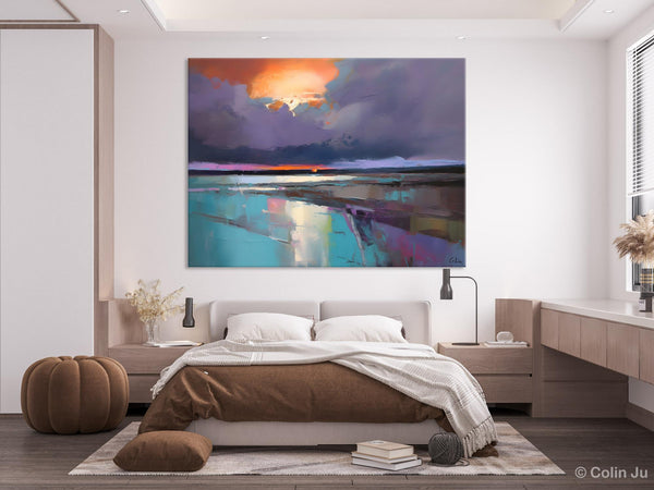 Original Landscape Oil Painting, Large Landscape Painting for Living Room, Bedroom Wall Art Ideas, Large Paintings for Dining Room