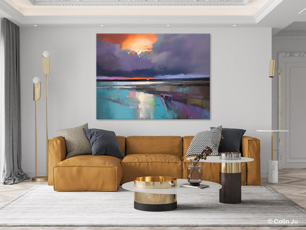 Original Landscape Oil Painting, Large Landscape Painting for Living Room, Bedroom Wall Art Ideas, Large Paintings for Dining Room